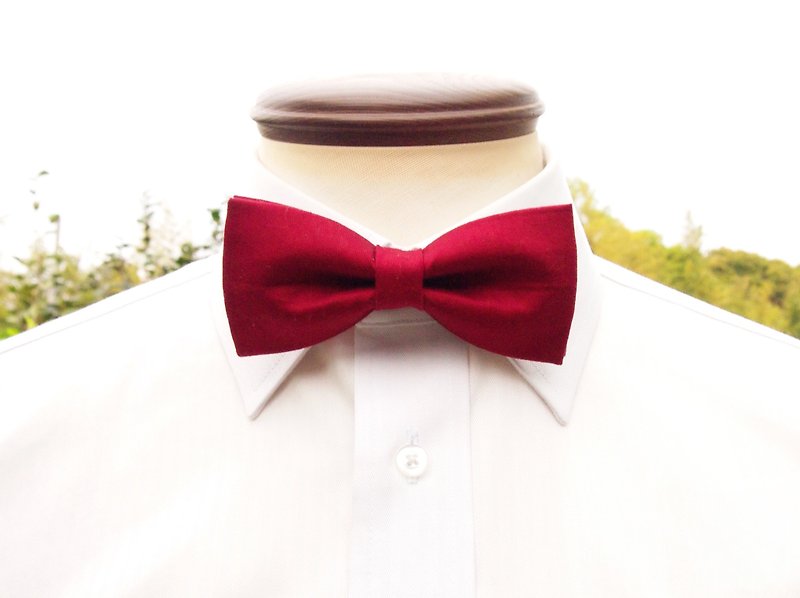 TATAN 標準蝴蝶領結（酒紅） - 領帶/領帶夾 - 其他材質 紅色