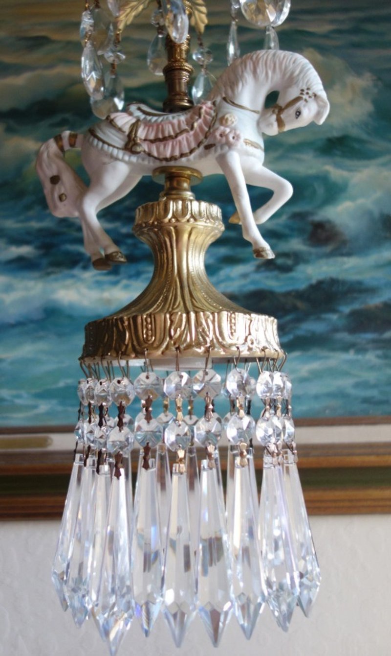 ♥ ♥ Annie crazy Antiquities Western Europe handmade ceramic hand-painted antique horse crystal chandeliers, crystal lamps, hanging lamps, chandeliers - ordering merchandise - Other - Paper 