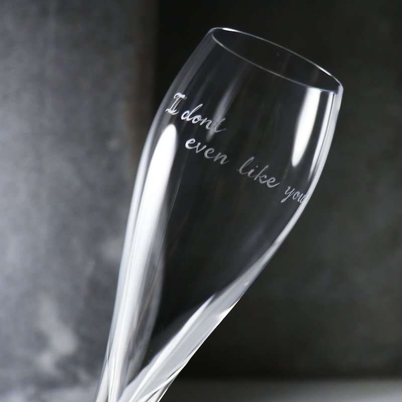 160cc [Only exclusive bubble glass] German SPIEGELAU platinum glass champagne glass with lettering wine glass - Bar Glasses & Drinkware - Glass White