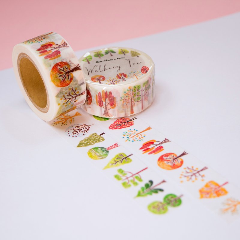 Look at the tree to │Walking Tree paper tape - Washi Tape - Paper Multicolor