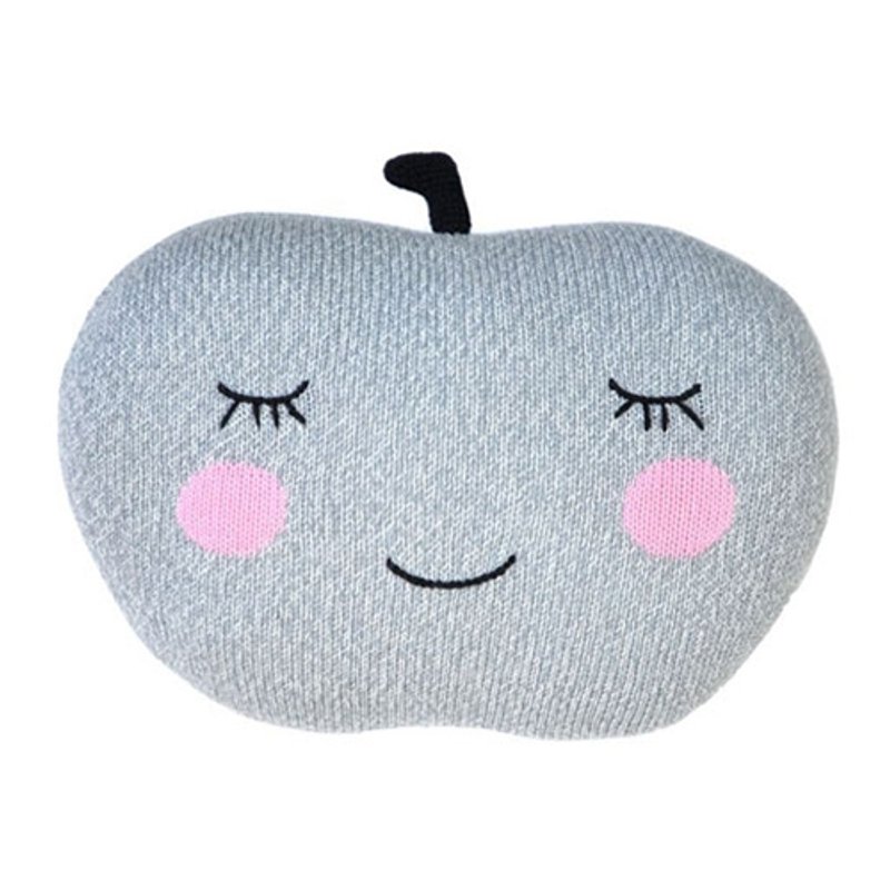 US Blabla Kids | Cushion - Apple face B21110820 - หมอน - ผ้าฝ้าย/ผ้าลินิน สีเทา