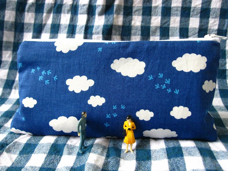 Small clouds pencil case - Toiletry Bags & Pouches - Other Materials Blue