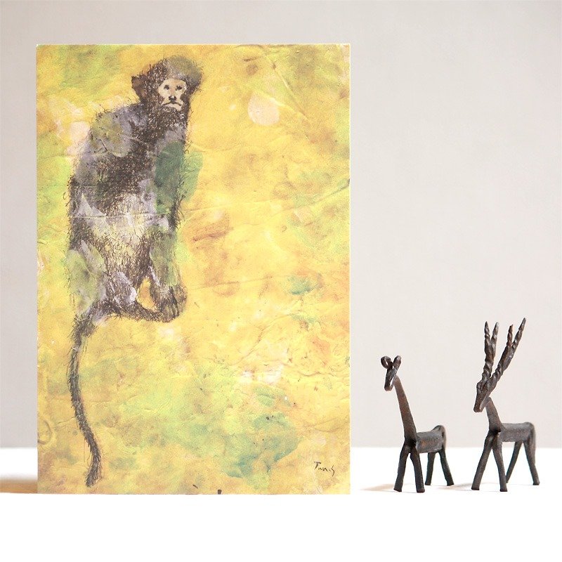 Savannah Monkey Postcards - การ์ด/โปสการ์ด - กระดาษ สีเหลือง