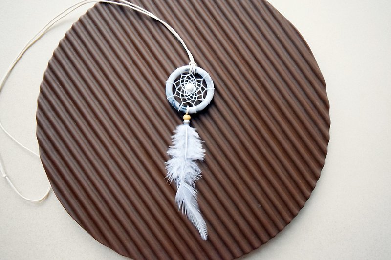 Dream Catcher // Necklace // Marble // White Turquoise - Necklaces - Other Materials White