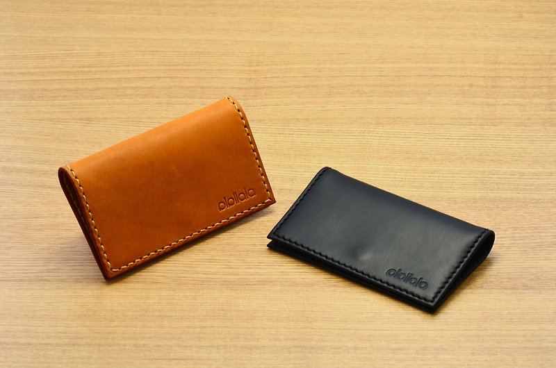 pipilala handmade leather vegetable tanned leather classical sheet ticket clip card holder card holder handmade - ที่ใส่บัตรคล้องคอ - หนังแท้ สีนำ้ตาล