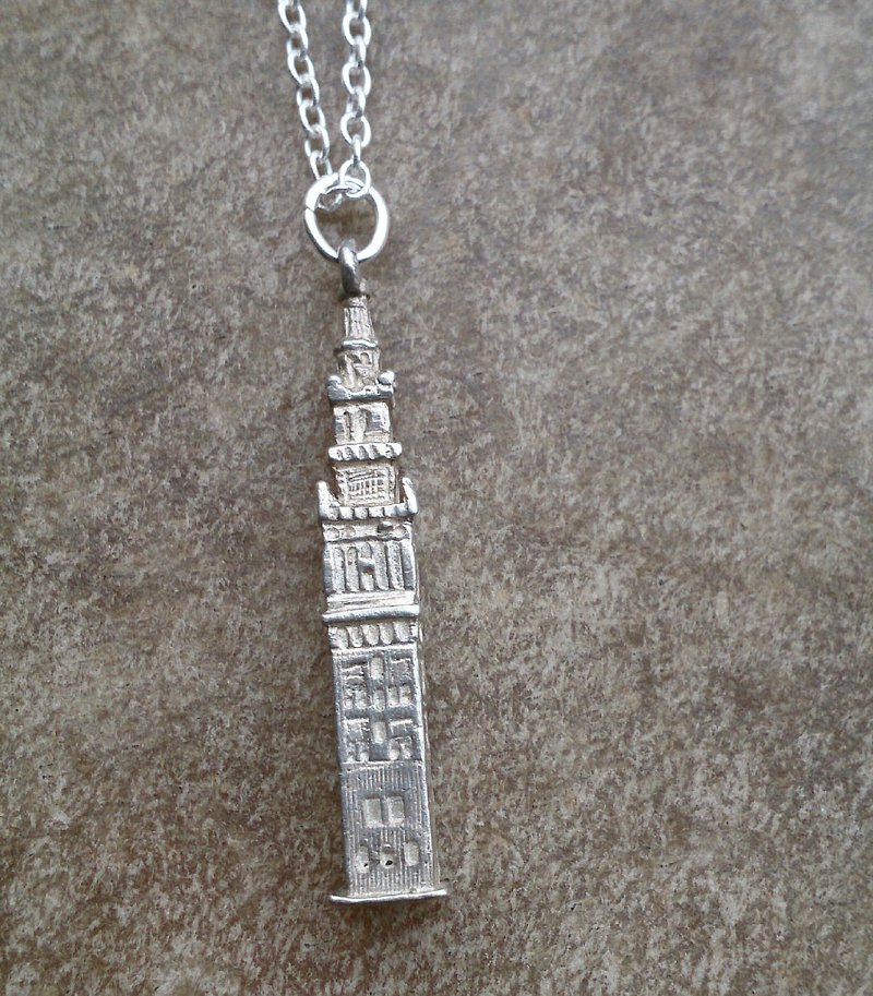Antique silver necklace tower - Necklaces - Other Metals 