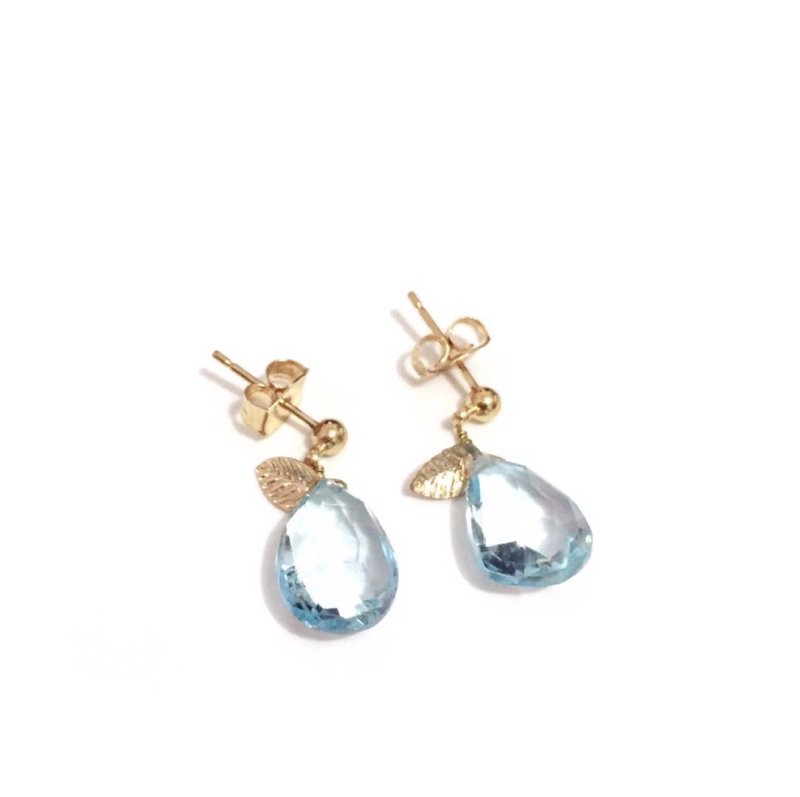 Gemstone Earrings & Clip-ons Blue - Simple Blue Topaz Earrings