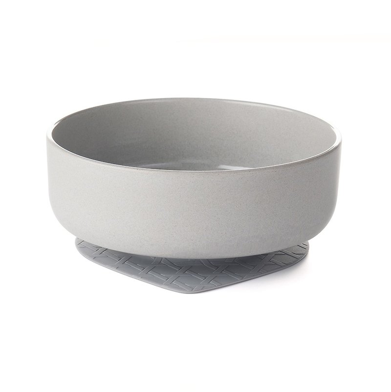 Miniware Snack Bowl with Suction Foot - Children's Tablewear - Eco-Friendly Materials Gray
