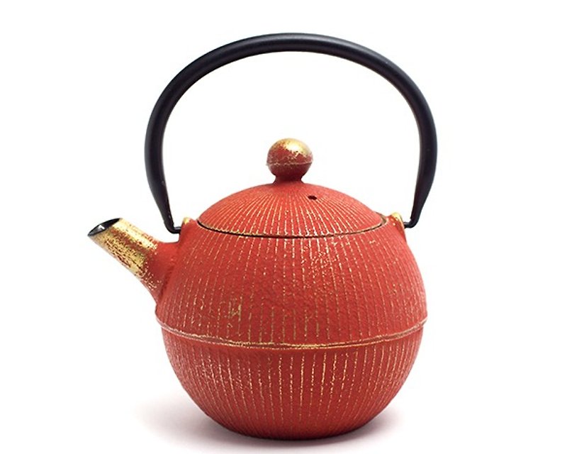 Twilight Hand 毬Red Iron Kettle - Teapots & Teacups - Other Metals Red