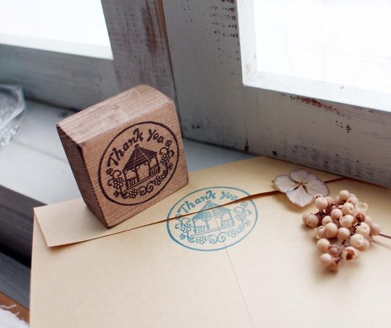 Gazebo's Thank You - Stamps & Stamp Pads - Wood Brown