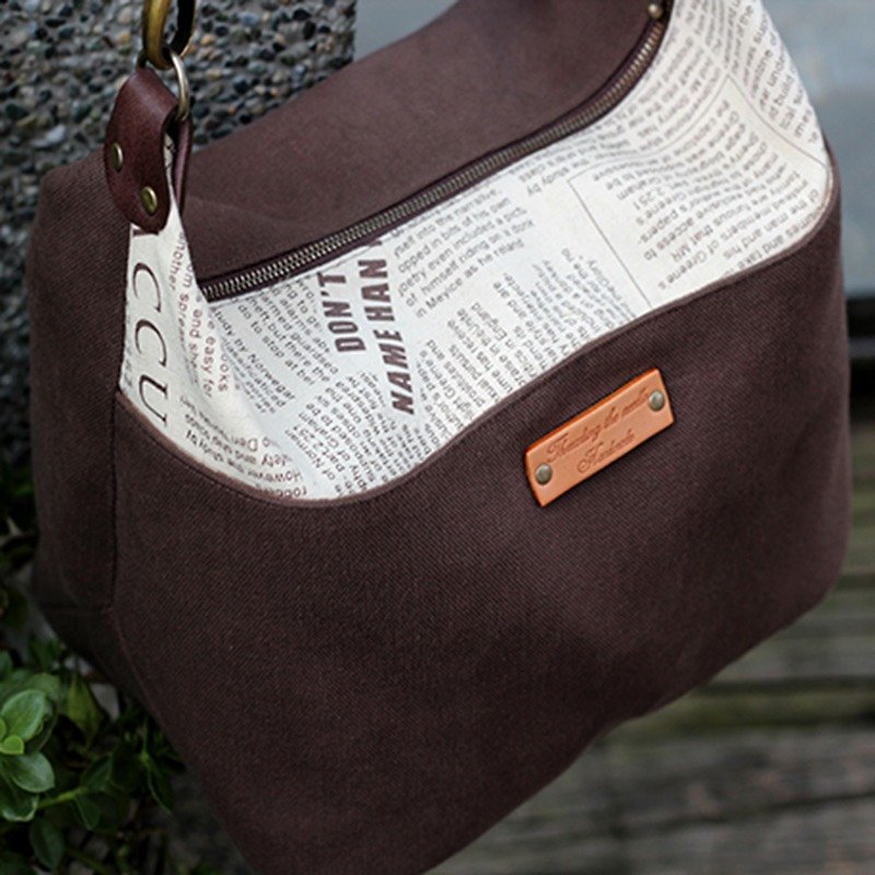 時尚棕素雅提袋 - 手作材料包 - 其他 - 其他材質 咖啡色