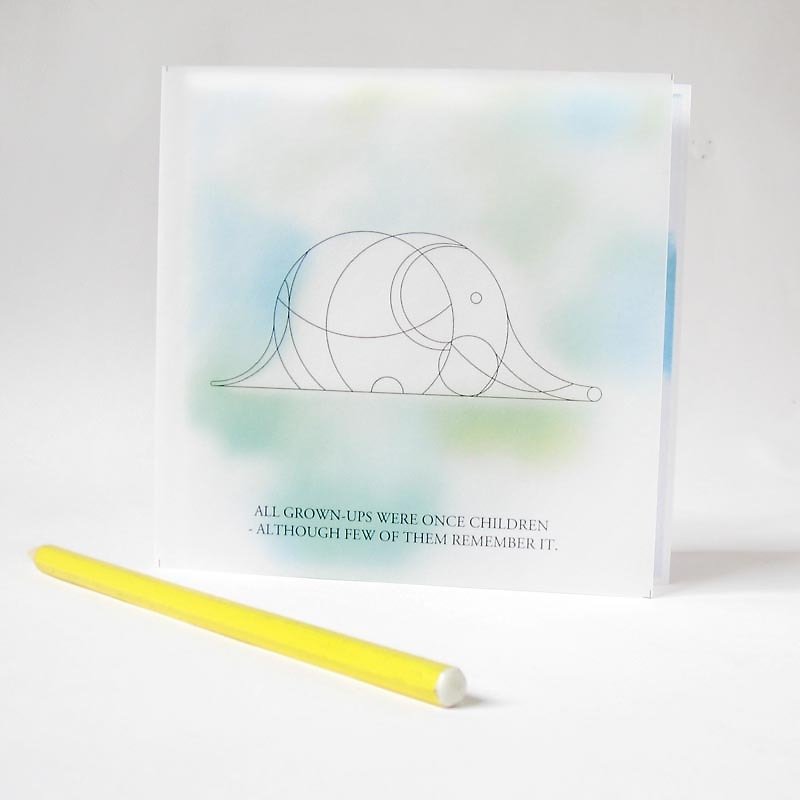 DIY ペイント クリスマス カード - マイ リトル プリンス シリーズ - ヘビ - カード・はがき - 紙 グリーン