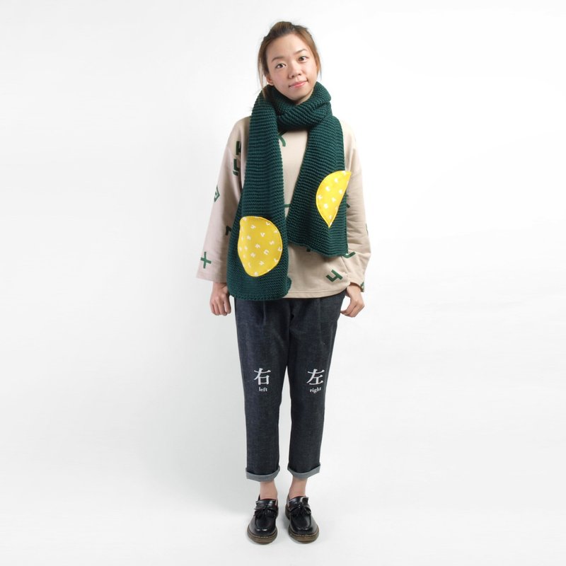 【HEYSUN】Taiwanese secret word /Bopomofo/screen printing  scarf - ผ้าพันคอ - วัสดุอื่นๆ สีน้ำเงิน