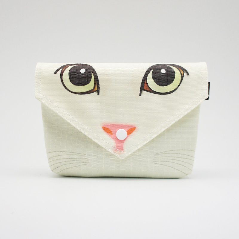 BLR 手工印製 lele 聯名款 貓抓老鼠 BB BAG 肩背包 零錢包 - 側背包/斜背包 - 聚酯纖維 白色