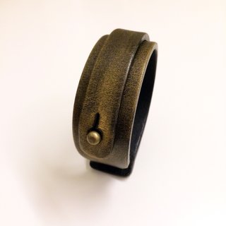 Metallic Leather Bracelet - Ancient Gold
