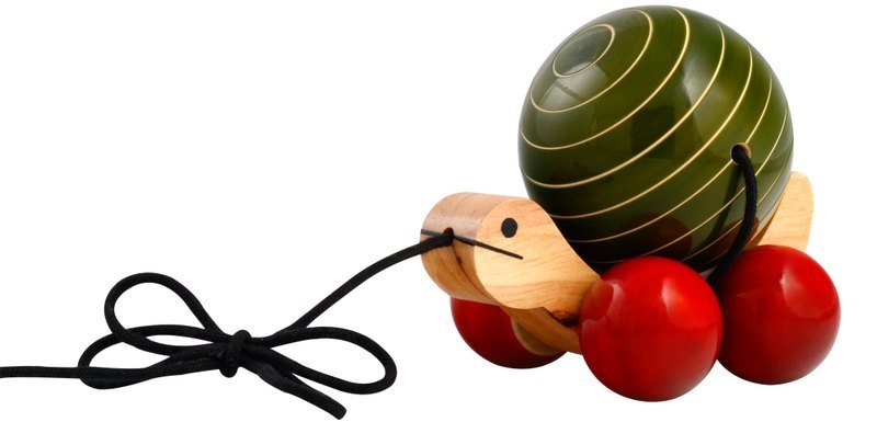 Toot hand car green turtle - Kids' Toys - Wood Green