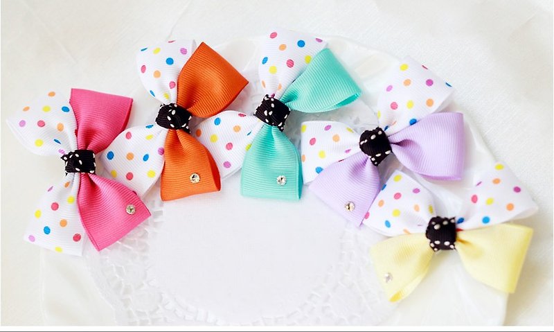Macaron series of small bangs clip - Bibs - Paper Multicolor