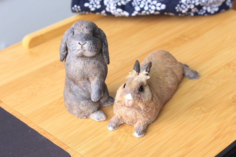 ペット人形 8-10cm (ウサギ) は、手作りおよびカスタマイズされた装飾として使用できます。 - その他 - 粘土 多色