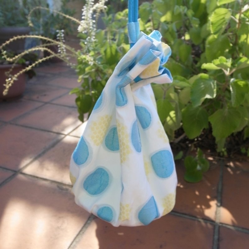 [Limited] Great Bubble Bubble Show cylindrical bag - yellow and blue - Handbags & Totes - Other Materials Multicolor