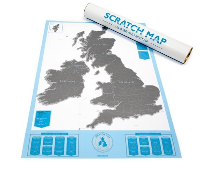 イギリスのスクラッチ地図 - その他 - 紙 