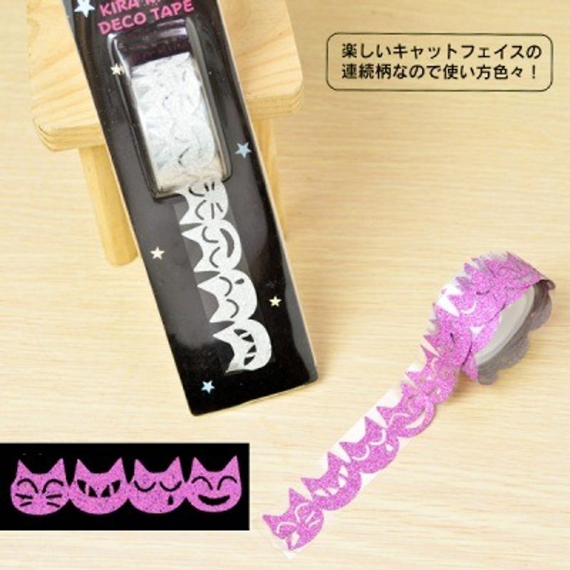 Noafamily, Noah Big Head Cat Emoji Decoration Sticker_PK (P146-PK) - Washi Tape - Paper Pink