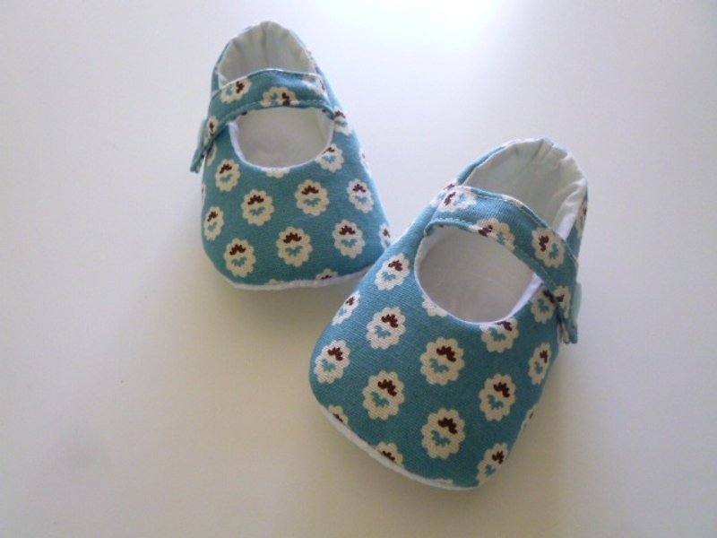 Baby shoes baby shoes births gift 12cm - Baby Shoes - Cotton & Hemp Blue