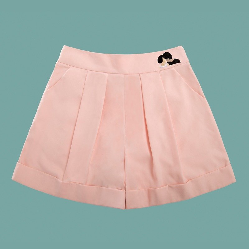 MSKOOK skirts wide leg pants - Pink - กางเกงขายาว - วัสดุอื่นๆ สึชมพู