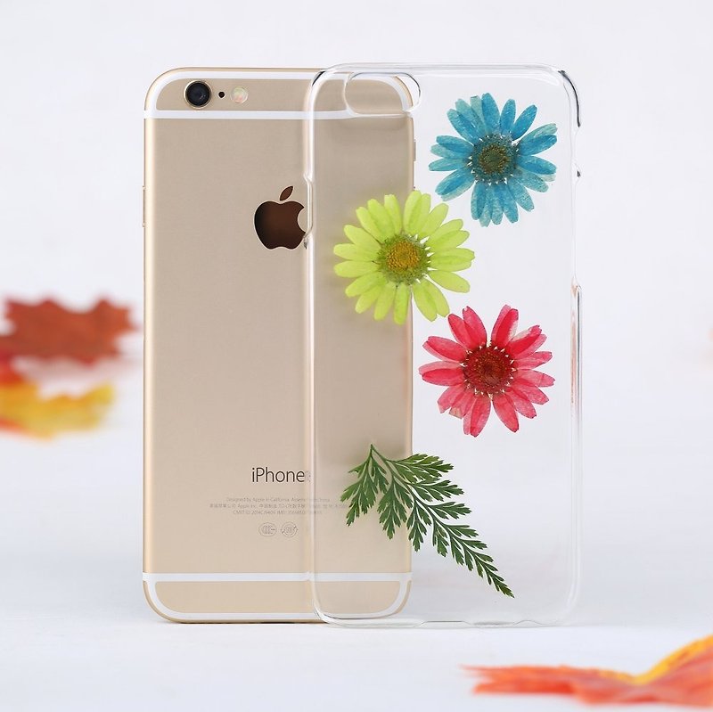 手作りは、iPhone＆サムスンのためのフラワー電話ケースをプレス - スマホケース - 寄せ植え・花 多色