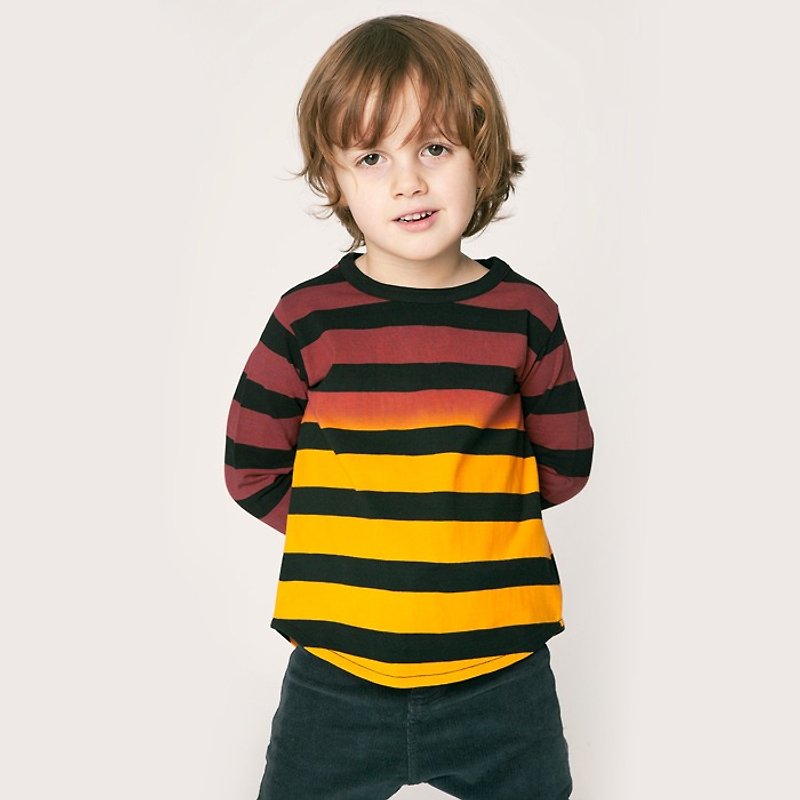 [Nordic children's clothing] Swedish organic hand-dyed tops 5 to 12 years old - Tops & T-Shirts - Cotton & Hemp Yellow