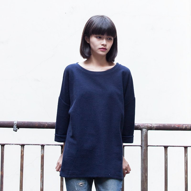 SUMI Orb No.10 No. / ten astral sleeve dark blue suede jacket _4AF009_ - Women's Sweaters - Other Materials Blue