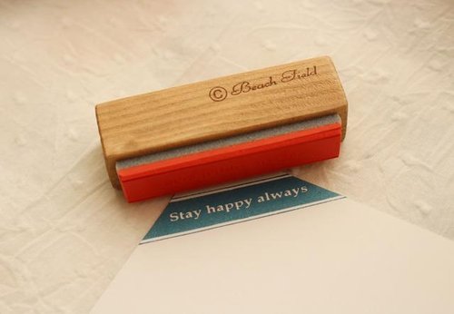 ako-japan GALLERY 「Stay Happy always」 木頭印章【希望你永遠開心】