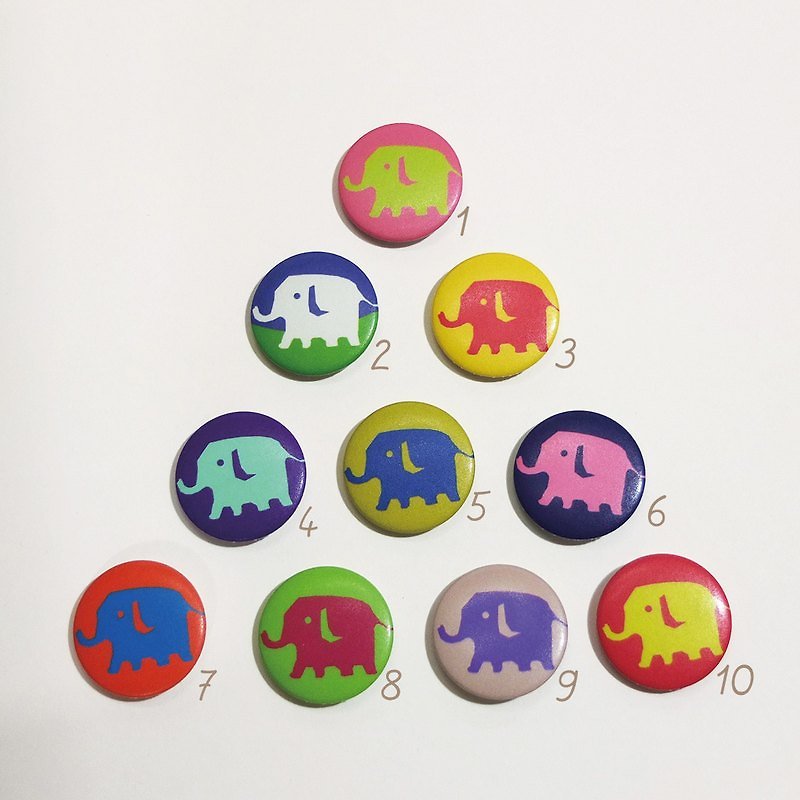 綠森林動物園之徽章系列-no.5-◆◇◆大象馬戲團◆◇◆ - 徽章/別針 - 紙 