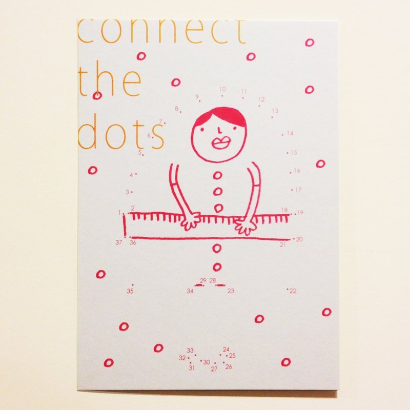 postcard-connect the dots - การ์ด/โปสการ์ด - กระดาษ สีเขียว