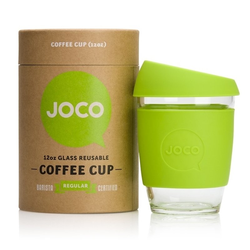 JOCO - City Walker Cup 12oz (Green) - Tri-fold Clear - แก้วมัค/แก้วกาแฟ - แก้ว 