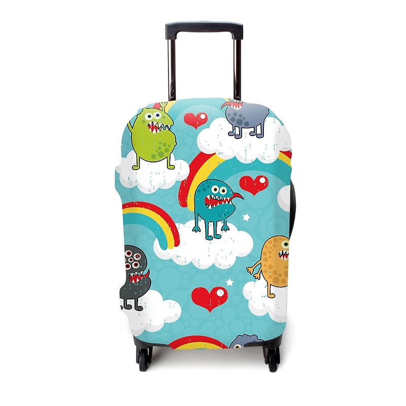 Elastic box cover│Rainbow monster 【L size】 - Luggage & Luggage Covers - Other Materials Multicolor