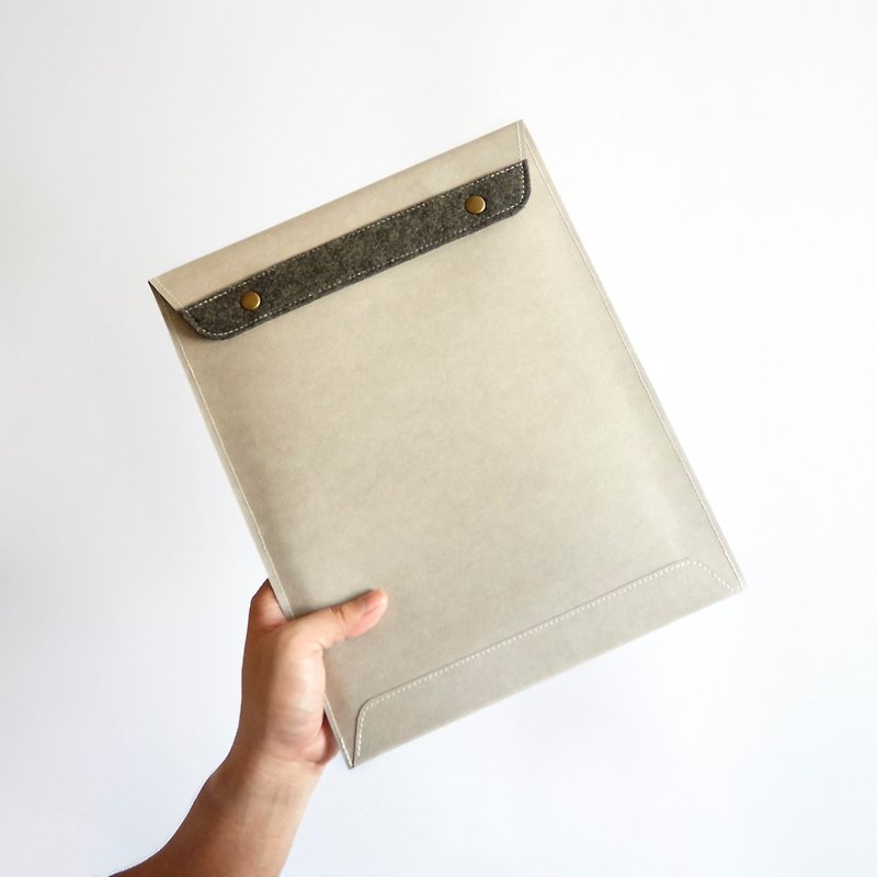簡約A4防水牛皮紙文件夾(淺灰色) - 文件夾/資料夾 - 紙 灰色