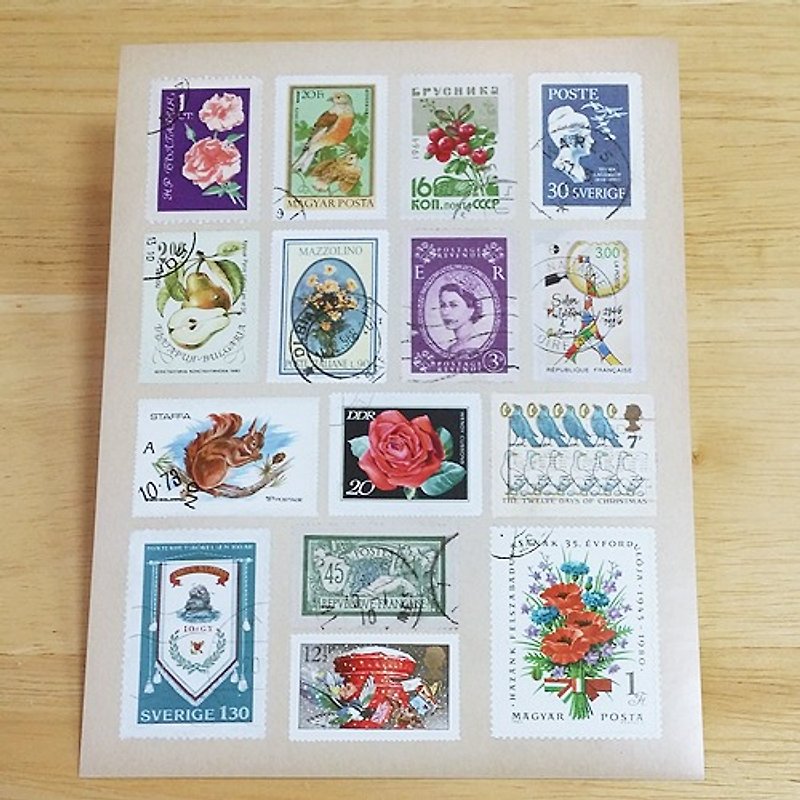 Aimez le style retro label stickers (00873 stamps) - สติกเกอร์ - วัสดุอื่นๆ หลากหลายสี