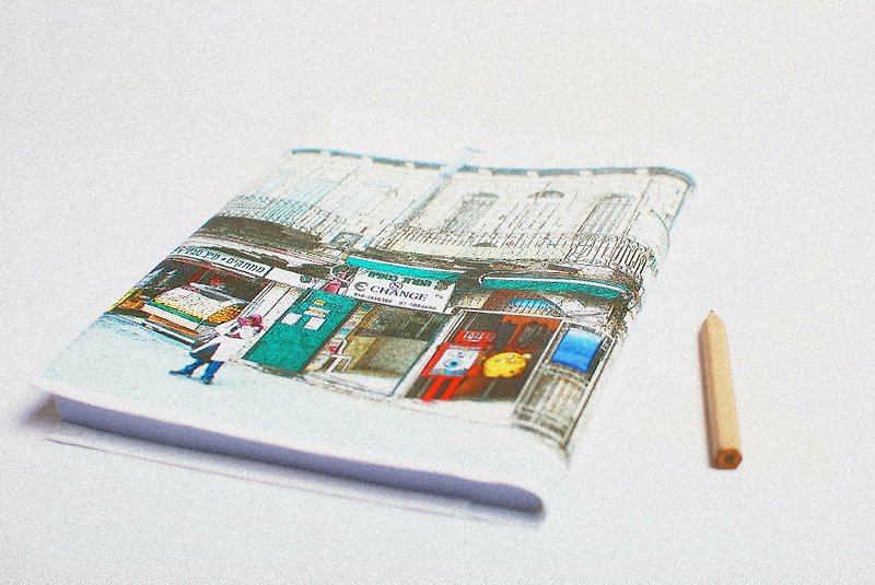 不修邊。手記書--耶路薩冷街景 - 筆記簿/手帳 - 防水材質 多色