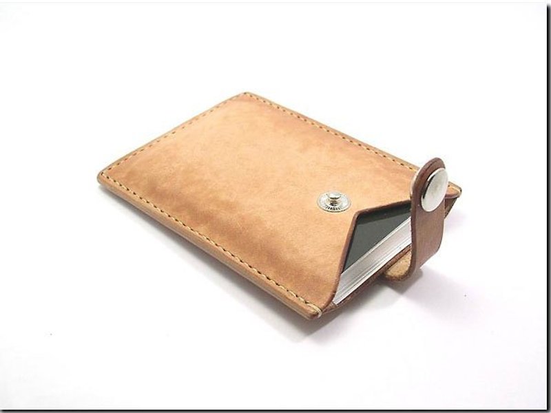 Hand-sewn leather goods-----straight ultra-thin business card holder/ticket holder - Folders & Binders - Genuine Leather 
