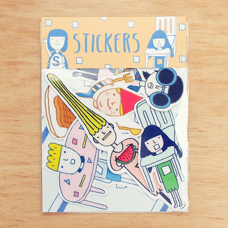 yohand sticker set, set of 5 - Stickers - Paper Orange