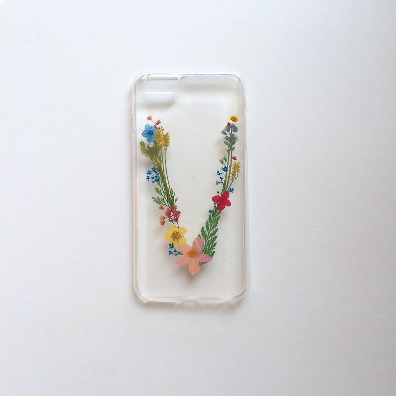 V for Veronica :: Exclusive letters pressed flower iphone mobile phone shell - Phone Cases - Plastic Multicolor