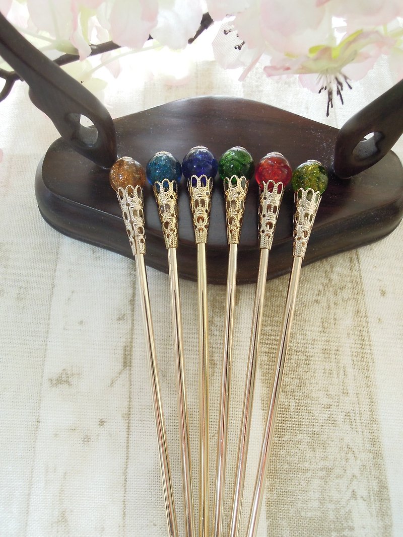 Tooyun Pavilion-Gorgeous light stream can single hairpin version of classical temperament and wind Chinese style hairpin - Hair Accessories - Other Metals 