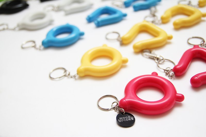MOCA bricks-building block hook key ring - Keychains - Plastic Multicolor