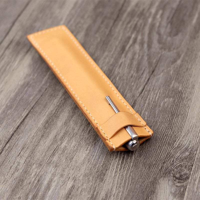 Handmade vegetable tanned leather pen - Pen & Pencil Holders - Paper Gold