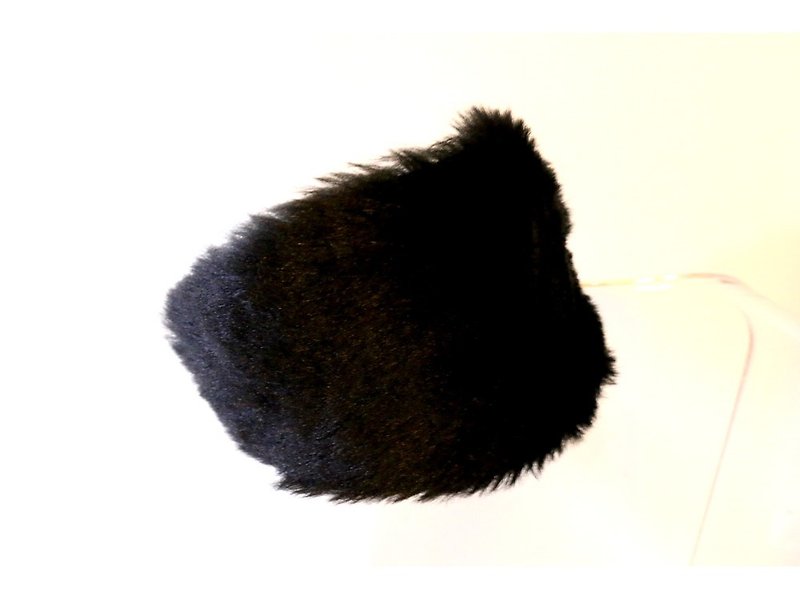 Black Fur Headband - Hair Accessories - Other Materials Black