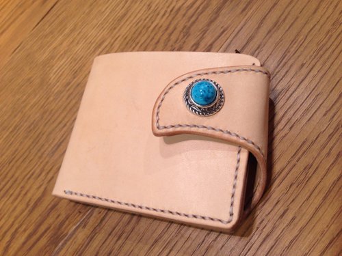 LouisRay Leather 純手工縫製皮件 純手工製作手工皮革短夾免費印字