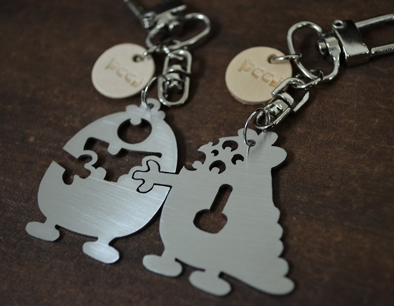 Do Not Forget Me  Stainless Steel Keychain - ที่ห้อยกุญแจ - โลหะ สีเทา