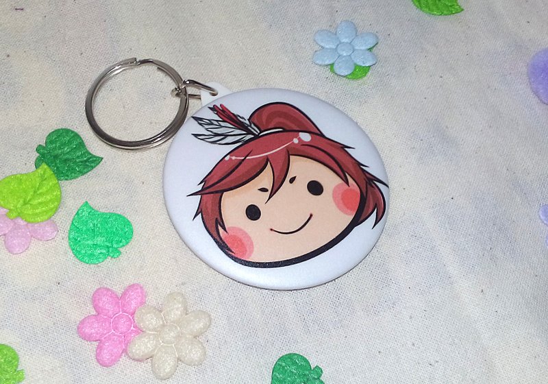 [Maeda Keiji] Mirror key ring + badge [two entries] - Keychains - Plastic White