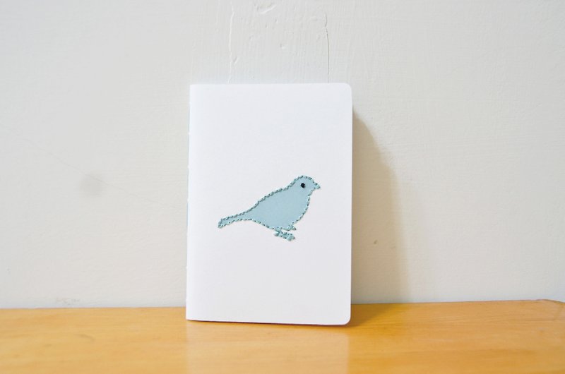 [Meet the happy blue bird]. Handmade notebook - สมุดบันทึก/สมุดปฏิทิน - กระดาษ สีน้ำเงิน