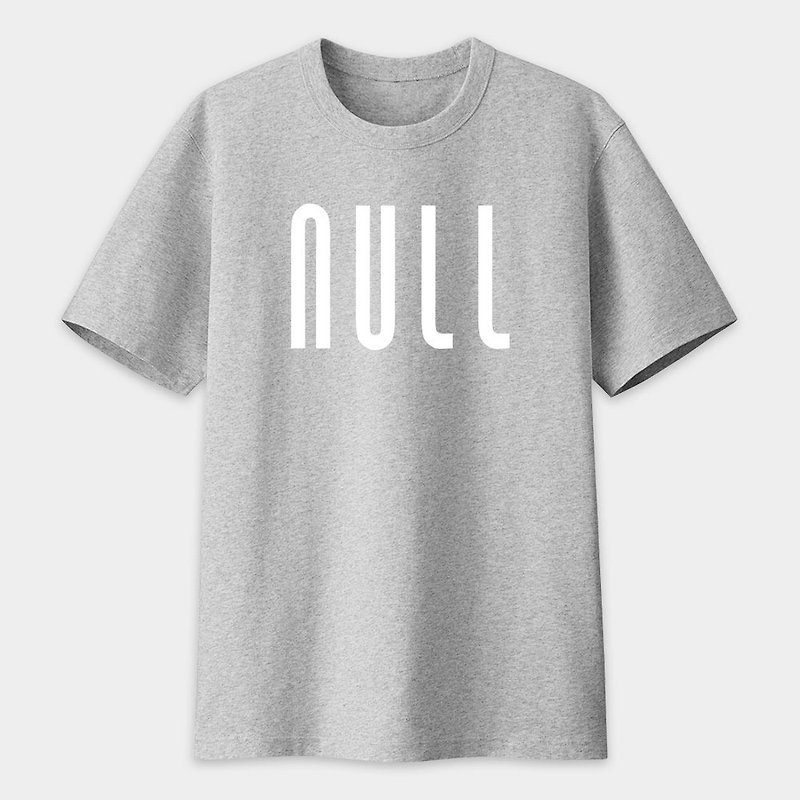 Gift Recommendation Fun Text Unisex Cotton T NULL Null Value Couple Large Size Parent-child PS079 - Men's T-Shirts & Tops - Cotton & Hemp Gray